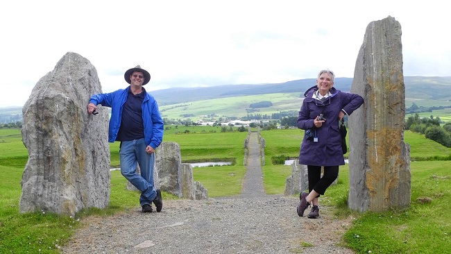 Charles and Nadeen at Crawick Multiverse, Scotland, 2017. Photo by Jessica Smith